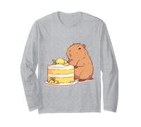 Tiny Calm Capybara Yuzu Cake Chibi, Bonito Arte Kawaii Manga Larga