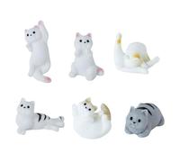Tiny Cat Figurines, Miniatura Cats Figurines, Cats Collectible Figurines, Resin Animal Statue Desk Decor, Cat Figure Home Decoration, Cat Figurines for Fairy Garden, Collectible Kitten Figuri