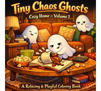 Tiny Chaos Ghosts: Cozy Home Chaos - A Cute & Relaxing Coloring Book with Mischievous Little Ghosts