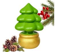 Tiny Christmas Tree Decorations - Estatua de árbol de Navidad, resina para
