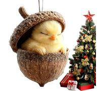 Tiny Danglers, Flat Printed Picture, Whimsical Winter Figure, Transparent Glossy Finish, Simple Wire Hook, Glass Pane Accessory, Ideal for Entryway Bedroom Kitchen