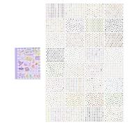 Tiny Decos - Libro de calcomanías recortadas que incluye calcomanías de comida animal PET para diversas aplicaciones de manualidades, herramientas creativas