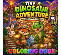 Tiny Dinosaur Adventure Coloring Book for Kids Ages 4-10: 40 Fun and Easy Designs with Bold and Simple Coloring Pages (Tiny Adventure World Series)
