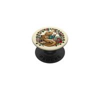 Tiny Dinosaur Beardie Reading Books Bearded Dragon Lover PopSockets PopGrip Adhesivo