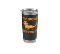 Tiny Dinosaur Big Personality Cute Bearded Dragon Vaso térmico de acero inoxidable de doble pared