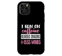 Tiny Dinosaur Womens Run On Caffiene Bearded Dragon Lover Carcasa para iPhone 11 Pro