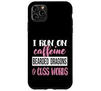 Tiny Dinosaur Womens Run On Caffiene Bearded Dragon Lover Carcasa para iPhone 11 Pro Max