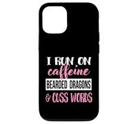 Tiny Dinosaur Womens Run On Caffiene Bearded Dragon Lover Carcasa para iPhone 12/12 Pro