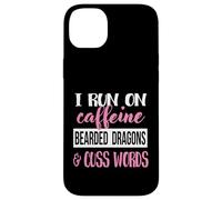 Tiny Dinosaur Womens Run On Caffiene Bearded Dragon Lover Carcasa para iPhone 14 Plus