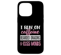 Tiny Dinosaur Womens Run On Caffiene Bearded Dragon Lover Carcasa para iPhone 14 Pro Max