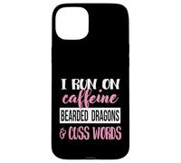Tiny Dinosaur Womens Run On Caffiene Bearded Dragon Lover Carcasa para iPhone 15 Plus