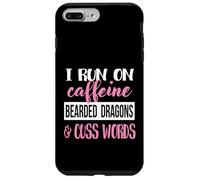 Tiny Dinosaur Womens Run On Caffiene Bearded Dragon Lover Carcasa para iPhone 7 Plus/8 Plus
