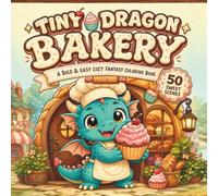 Tiny Dragon Bakery: A Bold and Easy Cozy Fantasy Coloring Book with 50 Cute Baking Scenes for Kids Ages 8+, Teens, and Adults