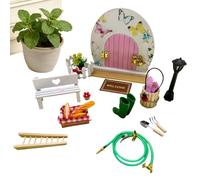 Tiny Fairy Door, Miniature Craft Accessory, Decorative Door with Fun Features, Mini Ornament with Portable Design, Fairy Decoration Whimsical Style, Miniature Decor for Shelf Terrarium Indoor