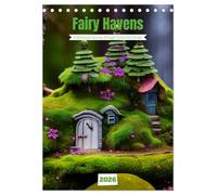 Tiny Fairy Havens (Desk Calendar 2026 DIN A5 portrait), CALVENDO 12 Month DeskCalendar: A Whimsical Journey through Enchanted Abodes
