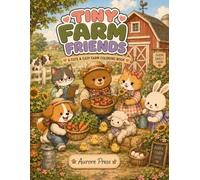 TINY FARM FRIENDS: Cute Kawaii Farm Animal Coloring Book for Stress Relief for Adults, Teens and Kids