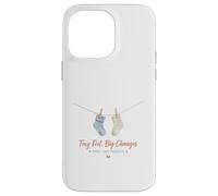 Tiny Feet Big Changes Babysocken-Design Carcasa para iPhone 14 Pro MAX