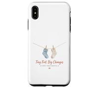 Tiny Feet Big Changes Babysocken-Design Carcasa para iPhone XS MAX