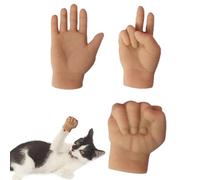Tiny Finger Hands - Juego de 3 Piezas, Mini muñecas con Manos de Gato, Accesorios realistas para pequeñas para fotografía Creativa | Divertidas Marionetas para Dedos para dueños de Gatos Entrete