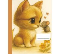 Tiny Friends Notebook: Cute Original Watercolor Animal Cover • 120 Wide-Lined Pages • 7.5 x 9.25” Writing Journal,: Writing Notebook for School, Notes, Journaling, and Everyday Thoughts