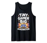 Tiny Gamer Big Dreamer Pixel Style Camiseta sin Mangas