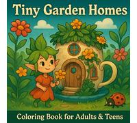 Tiny Garden Homes: A Cute and Cozy Cottagecore Coloring Book for Adults and Teens | Bold and Easy Fairy Homes, Garden Scenes & Stress Relief Pages (FableHue Coloring Stories)