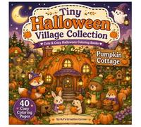 Tiny Halloween Village Collection : Pumpkin Cottage: Cute & Cozy Halloween Coloring Books