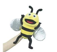 Tiny Heart Hand Puppets Abejas Animal de Peluche con la Boca de Trabajo Lindo Suave marioneta de Peluche para niños Storytelling enseñanza imaginativa Preescolar Mostrar Juego de Roles Regalos