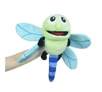 Tiny Heart Hand Puppets Libélulas Animal de Peluche con Boca de Trabajo Lindo Suave marioneta de Peluche para niños Storytelling enseñanza imaginativa Preescolar Mostrar Juego de Roles Regalos