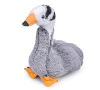 Tiny Heart Peluche de Ganso Salvaje de 11.8in, Juguete de simulación de Pato Suave, Almohada de Peluche de Ganso Salvaje Suave para niños y Amantes de la Vida Silvestre, Gris