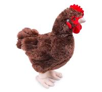 Tiny Heart Simulación Juguetes de Peluche gallina marrón,Juguetes de Animales gallina de la Serie Cambrian, adecuados para decoración del hogar, Fiesta de Disfraces de Animales 12.5in/32cm