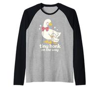 Tiny Honk On The Way oca tierna Futura mamá Camiseta Manga Raglan