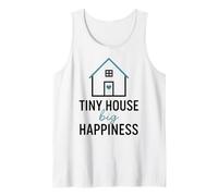Tiny House Big Happiness Minimal Living Off Grid Design Camiseta sin Mangas