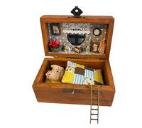 Tiny House Kit, Kit de casa en Miniatura,Dream Home para pequeñas Mascotas - Animales en Cajas Design Craft Collectable Toy, Modelo de Madera Decoración de paisajes Hechos a Mano Realista para Hobby