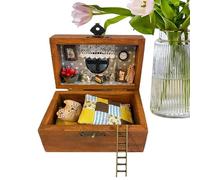 Tiny House Kit - Kit De Habitación En Miniatura, Kit De Casas De Modelo Miniature Model | Dream Home Para Pequeñas Mascotas, Animales Realistas Hechos A Mano De Madera En Cajas Design Craft Scene Coll