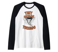 Tiny Human Tornado Parent Life Funny Toddler Boy Camiseta Manga Raglan
