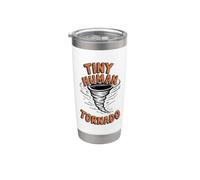 Tiny Human Tornado Parent Life Funny Toddler Boy Vaso térmico de acero inoxidable de doble pared