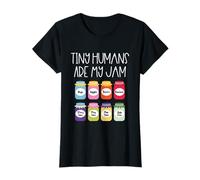 Tiny Humans Are My Jam Maestra de guardería Preescolar Camiseta