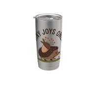 Tiny Joys Only Cute Erizo Bellota Floral Naturaleza Vaso térmico de acero inoxidable de doble pared