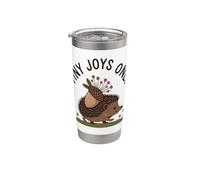 Tiny Joys Only Cute Erizo Bellota Floral Naturaleza Vaso térmico de acero inoxidable de doble pared