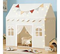 Tiny Land Casita Infantil con Tapete Suave y Luces, Tienda de Campaña