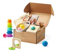 Tiny Land Montessori Juego Bebés 7-9 Meses Kit Sensorial - Juguetes Educativos Madera 5 en 1 con Caja Permanencia Objeto, Pelota Sensorial, Vasos Apilables, Rompecabezas Espejo, Libro Táctil