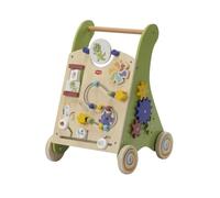 Tiny Love Andador Bebes Madera, 2-en-1 Andador de Actividades, 12 Actividades Interactivas, Habilidades Motoras, Desarrollo Cognitivo, Diseño Natural, más de 18 Meses, Born To Party