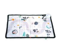 Tiny Love Black & White Super Mat, Gimnasio Infantil Evolutivo, Gimnasio Bebé Plegable Extragrande (150x100 cm), 0+ Meses, 8 Actividades, Alto Contraste, Espejo Boca Abajo, Mordedor, Magical Tales