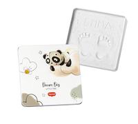 Tiny Love Caja Mágica Cuadrada, Caja Recuerdos Bebé, Kit Huella Bebé Pie y Manos, Dermatológicamente Testado, Kit Arcilla Todo en Uno, Decoración Cuarto Bebé, Regalos Recién Nacido, Tiny Creations