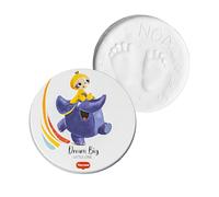 Tiny Love Caja Mágica Redonda, Caja Recuerdos Bebé, Kit Huella Bebé Pie y Manos, Dermatológicamente Testado, Kit Arcilla Todo en Uno, Regalos Recién Nacido, Decoración Cuarto Bebé, Tiny Creations