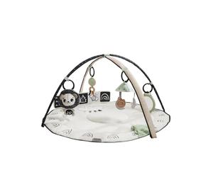 Tiny Love Classic Gymini, Alfombra de juegos musical 2 en 1 para bebés, desde 0 meses, gimnasio para bebés, 20 actividades, juguete musical interactivo, arcos ajustables, Black & White Décor