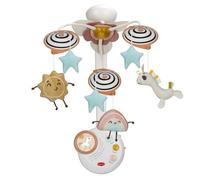 Tiny Love Classic Mobile, Móvil para cuna, desde 0 meses, móvil musical portátil para cochecito, muñecos de peluche mágicos, 20 minutos de música continua, Unicorn Wonderlands