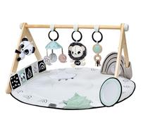 Tiny Love Luxe Developmental Gymini, Gimnasio de actividades con música para bebés, desde 0 meses, 20 actividades, juguete musical portátil, 12 tarjetas de hitos, Black & White Décor