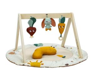 Tiny Love Luxe Developmental Gymini, gimnasio para bebés desde 0 meses, alfombra de juego con actividades 360°, cojín tummy time, arcos ajustables, juguete portátil, Garden of Adventures